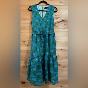 Abbey Glass Green Organza Dress Size L